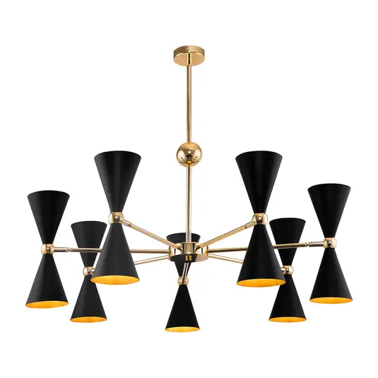 Maytoni Lustre doré moderne 14 lumières avec abat-jour - Algomasparis shop 