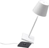 Zafferano Poldina Pro Lampe de Table LED Sans Fil Rechargeable, Touch-Dimmer, IP65 Intérieur/Extérieur, Aluminium H38cm avec Chargeur Multiple USB - Algomasparis shop 