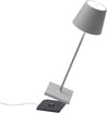 Zafferano Poldina Pro Lampe de Table LED Sans Fil Rechargeable, Touch-Dimmer, IP65 Intérieur/Extérieur, Aluminium H38cm avec Chargeur Multiple USB - Algomasparis shop 